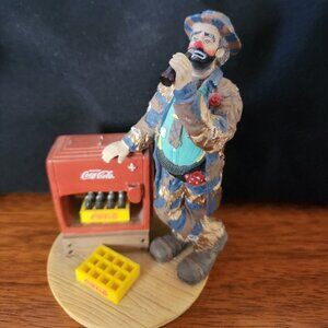 Emmett Kelly Coca Cola Figurine "At The Red Cooler"